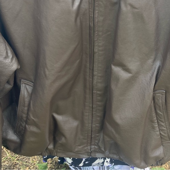 Calebrook Brown Leather Jacket - Picture 4 of 5